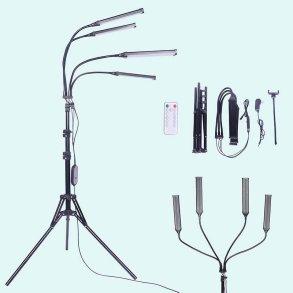 Led lamp for eyelash stylists with four flexible handle