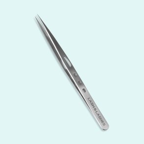 LashandLashes S-1065 Straight, Perforated tweezer