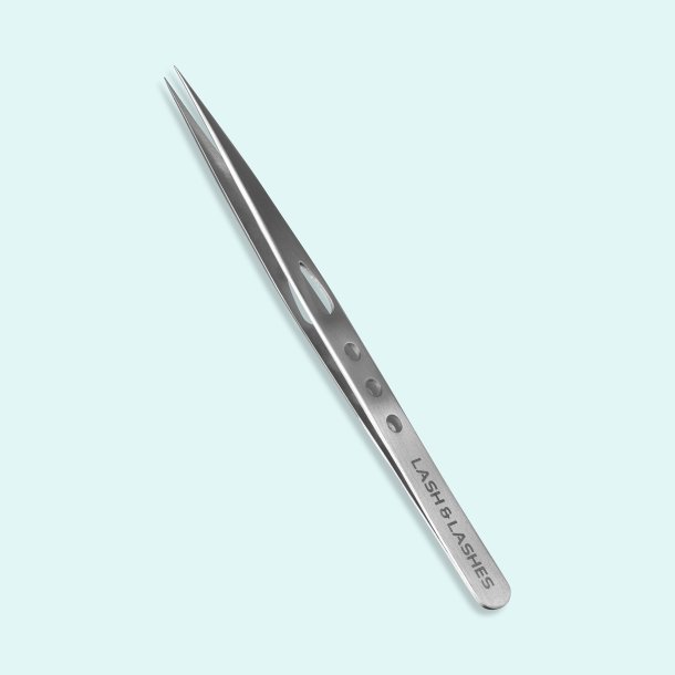 LashandLashes S-1065 Straight, Perforated tweezer