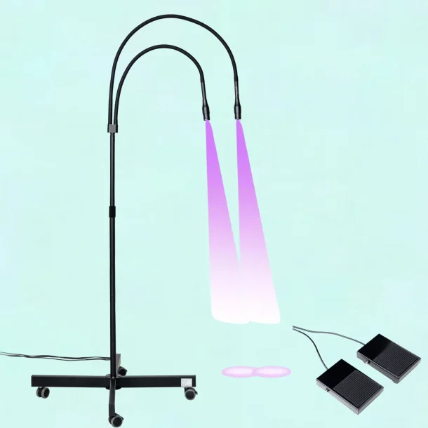 Dobbelt UV/LED Vippelampe  Justerbar Fokus &amp; Lysvalg