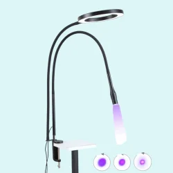 Duo UV/LED Bordmonteret Vippelampe med Justerbar Lysstyrke &amp; Fokus