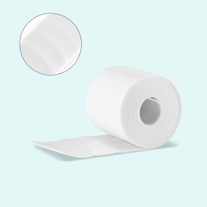 Microfoam roll for glueing lower lashes