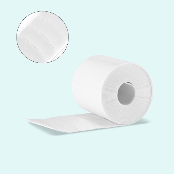 Microfoam roll for glueing lower lashes